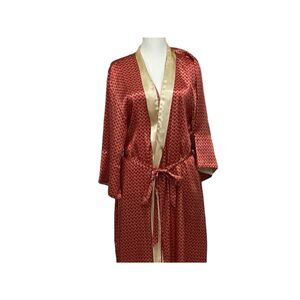 Jones New York Elegant Women's Satin Red Robe - Size S/M
